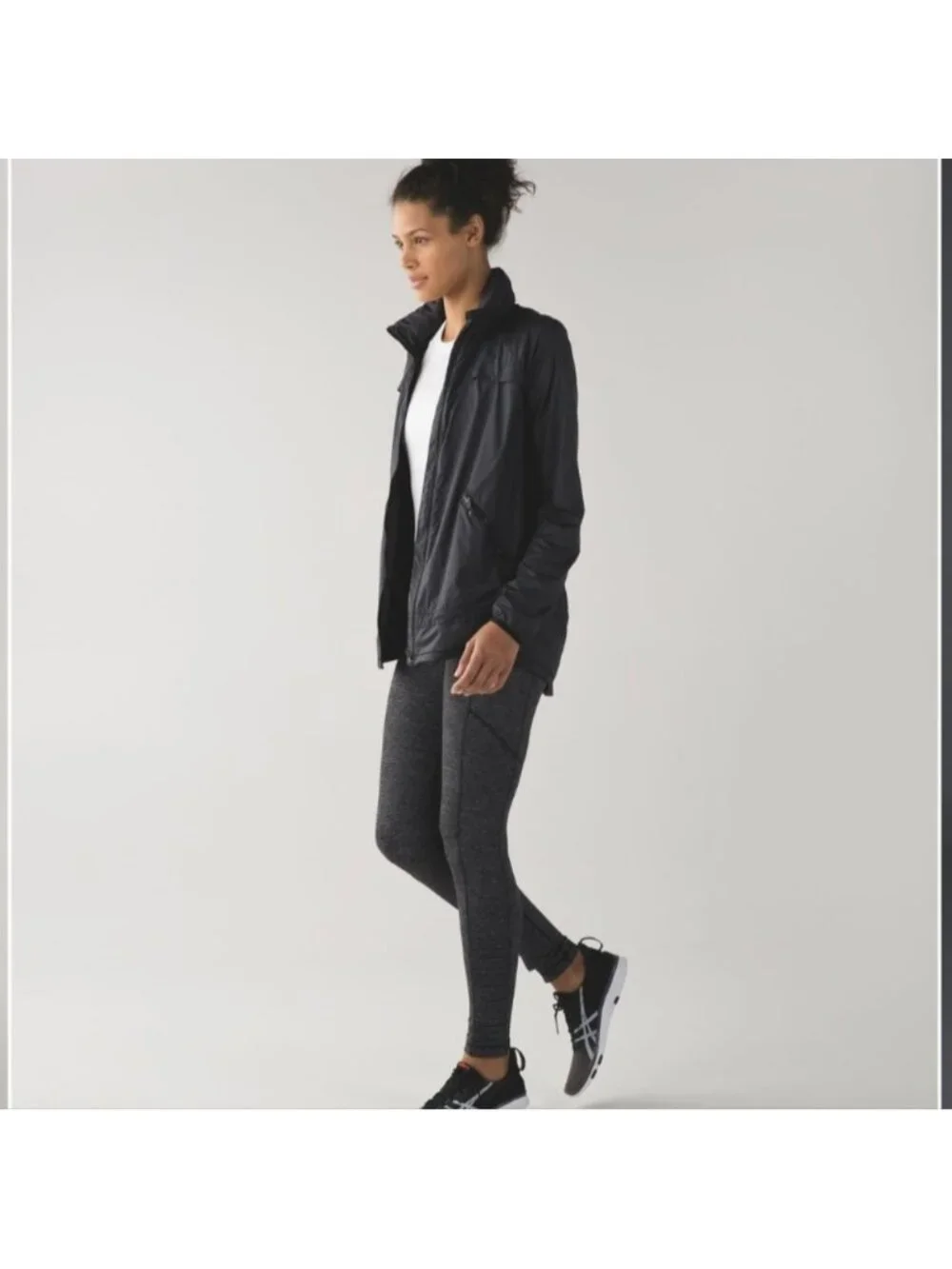 Lululemon Speed Tight IV *Rulu Mini Check Pique Black Heathered Black